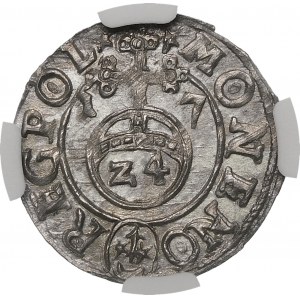 Sigismund III. Wasa, Halbspur 1617, Bromberg - Sachsen im Oval, PMDL