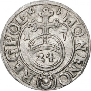 Žigmund III Vasa, poltopánka 1617, Bydgoszcz - Saský ovál, PMD - nádherný