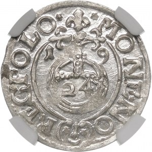 Sigismund III Vasa, Half-track 1619, Bydgoszcz - Saxon in oval shield