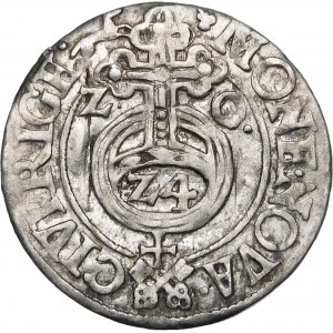 Sigismund III Vasa, Half-track 1620, Riga - lishka ends inscription - rare