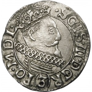 Žigmund III Vaza, 3 Kruciera 1617, Krakov - Sas - chyba, SGIS - veľmi zriedkavé