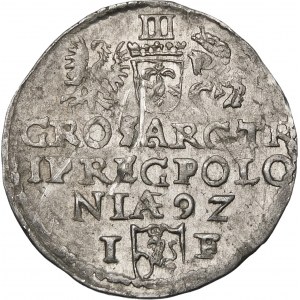 Zikmund III Vasa, Trojak 1592, Olkusz - malá hlava - LONIÆ 9Z