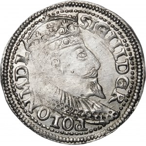 Zygmunt III Waza, Trojak 1596, Olkusz – leżąca 6 w dacie