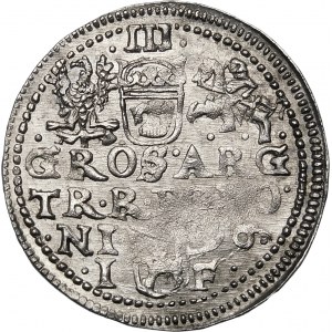 Sigismund III Vasa, Trojak 1596, Olkusz - liegend 6 im Datum