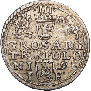 Zikmund III Vasa, Trojak 1598, Olkusz - busta z roku 1596, POLSKO