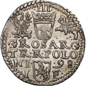 Žigmund III Vaza, Trojak 1598, Olkusz - veľká busta