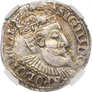Sigismund III. Vasa, Trojak 1599, Olkusz - Büste von 1598