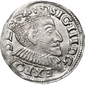 Sigismund III. Vasa, Trojak 1591, Poznań - Krone mit Lilien, SIG III