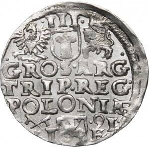 Sigismund III Vasa, Trojak 1591, Poznań - crown with lilies, SIG III