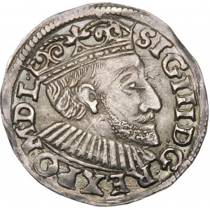Sigismund III. Vasa, Trojak 1591, Poznań - Krone mit Lilien, SIG III - unbeschrieben