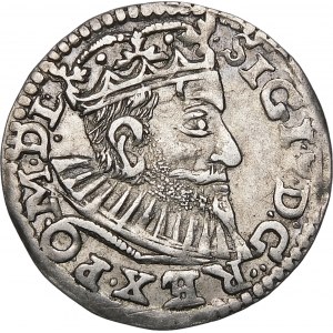Sigismund III. Vasa, Trojak 1594, Poznań - Krone mit Trillium