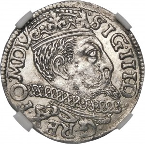 Sigismund III. Vasa, Trojak 1599, Poznań - P von links - Sterne