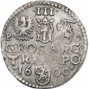 Sigismund III Vasa, Trojak 1600, Poznań - P next to Eagle and O next to Pogo - rare