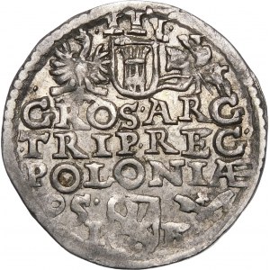 Sigismund III Vasa, Trojak 1595, Wschowa - lily, hooks