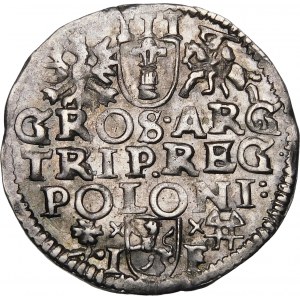 Sigismund III. Wasa, Trojak 1595, Wschowa - Lilie - Datum auf der Vorderseite