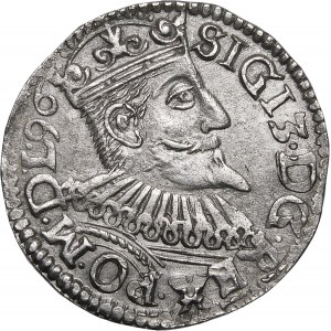 Sigismund III. Wasa, Trojak 1596, Wschowa - Blume und Gitter