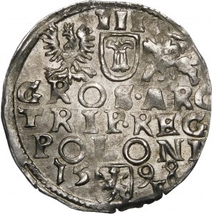 Zygmunt III Waza, Trojak 1598, Wschowa – pełna data – rzadszy