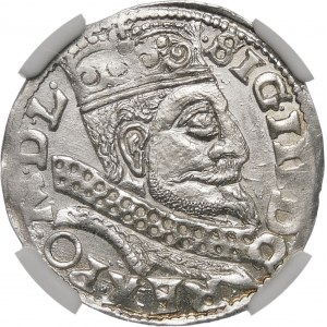 Sigismund III. Wasa, Trojak 1599, Wschowa - röhrenförmige Öffnung - unbeschrieben