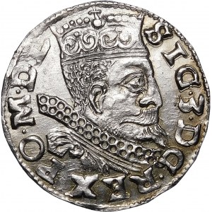 Zikmund III Vasa, Trojak 1599, Wschowa - trubkový otvor, SIG 3 - krásný