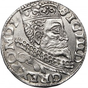 Sigismund III. Vasa, Trojak 1599, Wschowa - röhrenförmige Öffnung, SIG III