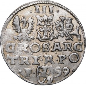 Zikmund III Vasa, Trojak 1599, Wschowa - trubkovitý otvor, SIG III