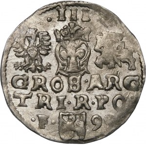 Sigismund III. Wasa, Trojak 1599, Wschowa - röhrenförmige Öffnung - unbeschrieben