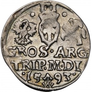 Zygmunt III Waza, Trojak 1593, Wilno – Chalecki dzieli datę – ciekawostka