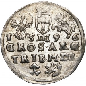 Sigismund III Vasa, Trojak 1596, Vilnius - beautiful and rare