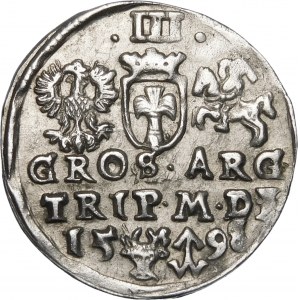 Zygmunt III Waza, Trojak 1598, Wilno – kryza rurkowata