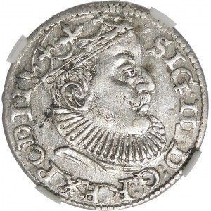 Sigismund III Vasa, Trojak 1589, Riga - GE zwischen Kreuzen - schön und selten