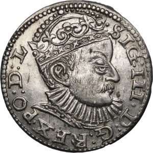 Zygmunt III Waza, Trojak 1588, Ryga – duże popiersie