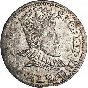 Zygmunt III Waza, Trojak 1590, Ryga – małe popiersie – kropki