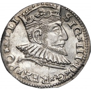 Zikmund III Vasa, Trojak 1591, Riga - rozeta - LI - krásná