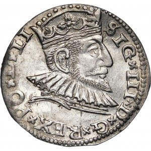 Sigismund III Vasa, Trojak 1591, Riga - rosette - LI - beautiful