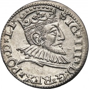 Zygmunt III Waza, Trojak 1591, Ryga – rozeta – LI x – wariant