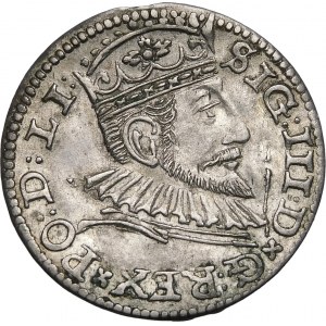Sigismund III. Vasa, Trojak 1592, Riga - LI : - Kreuze und Punkte