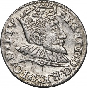 Zygmunt III Waza, Trojak 1593, Ryga – LIV – krzyżyki i kropki