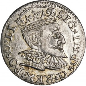 Sigismund III. Vasa, Trojak 1594, Riga - LI - Kreuze - exquisit