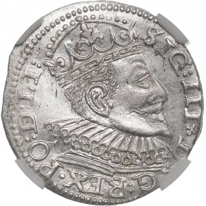 Sigismund III. Vasa, Trojak 1594, Riga - LI : - Kreuze und Punkte