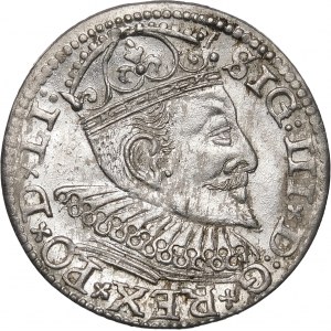 Sigismund III Vasa, Trojak 1594, Riga - LI : - Kreuze und Punkte - schön