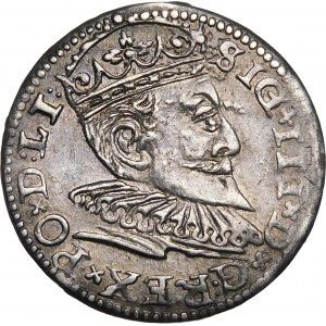 Sigismund III. Vasa, Trojak 1594, Riga - LI : - Kreuze und Punkte - Variante