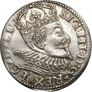 Sigismund III. Vasa, Trojak 1594, Riga - LI : - Kreuze und Punkte - Variante