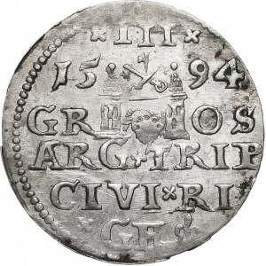 Sigismund III. Vasa, Trojak 1594, Riga - LIV