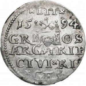 Zygmunt III Waza, Trojak 1594, Ryga – LIV