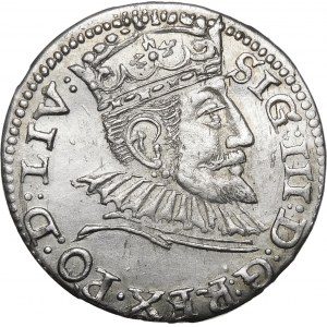 Sigismund III. Vasa, Trojak 1594, Riga - LIV : - Kuriosität