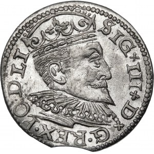 Zygmunt III Waza, Trojak 1595, Ryga – piękny