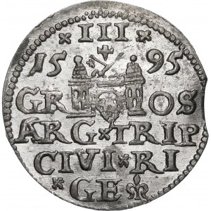 Sigismund III. Vasa, Trojak 1595, Riga - schön