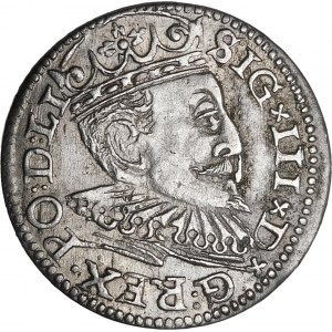 Sigismund III. Vasa, Trojak 1595, Riga - Kreuze und Punkte