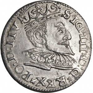 Sigismund III Vasa, Trojak 1595, Riga - LIV - rarer