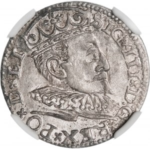 Sigismund III Vasa, Trojak 1596, Riga - LI - crosses and dots